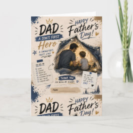 Personalisierte Grußkarte für den Dad-Held Karte