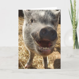 Personalisierte Grußkarte für Mini-Schweinefleisch Karte