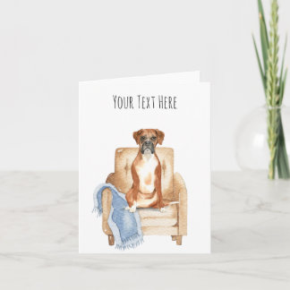 Personalisierte Grußkarte mit Boxerhund-Text Karte