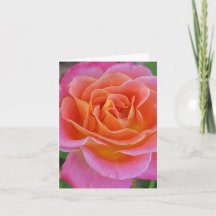 Personalisierte Grußkarte mit rosa und orangefarbe