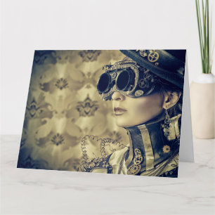 Personalisierte Grußkarte - Steampunk-Kunst 'Blick Karte