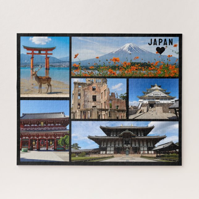 Personalisierte Grußkarte von Japan Puzzle (Horizontal)