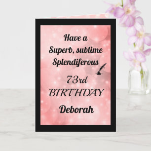 Personalisierte Grußkarte zum 73. Geburtstag Karte