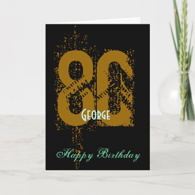 Personalisierte Grußkarte zum 80. Geburtstag Karte (Vorderseite)