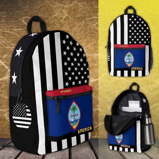 Personalisierte Guamanische Flaggentasche, amerika Bedruckter Rucksack (Von Creator hochgeladen)