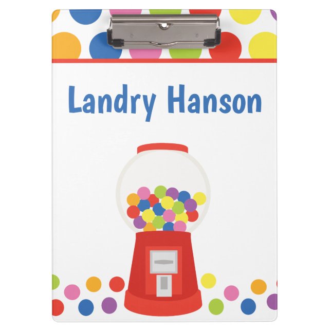 Personalisierte Gummibälle Klemmbrett (Vorderseite)