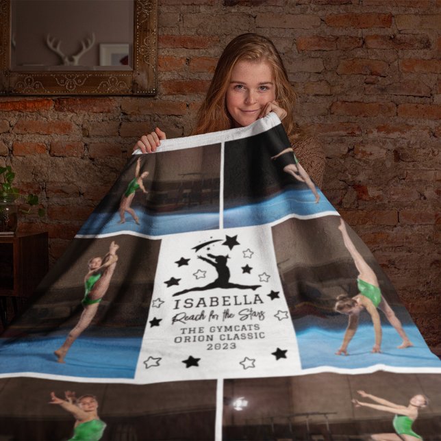 Personalisierte Gymnastik 6 Jahr der Fotocollage Fleecedecke (Von Creator hochgeladen)