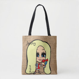 Personalisierte Haare Stylist Bag Karikatur blonde