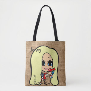 Personalisierte Haare Stylist Bag Karikatur blonde
