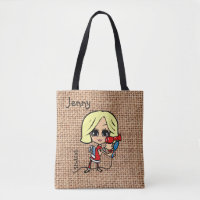 Personalisierte Haare Stylist Bag Karikatur blonde