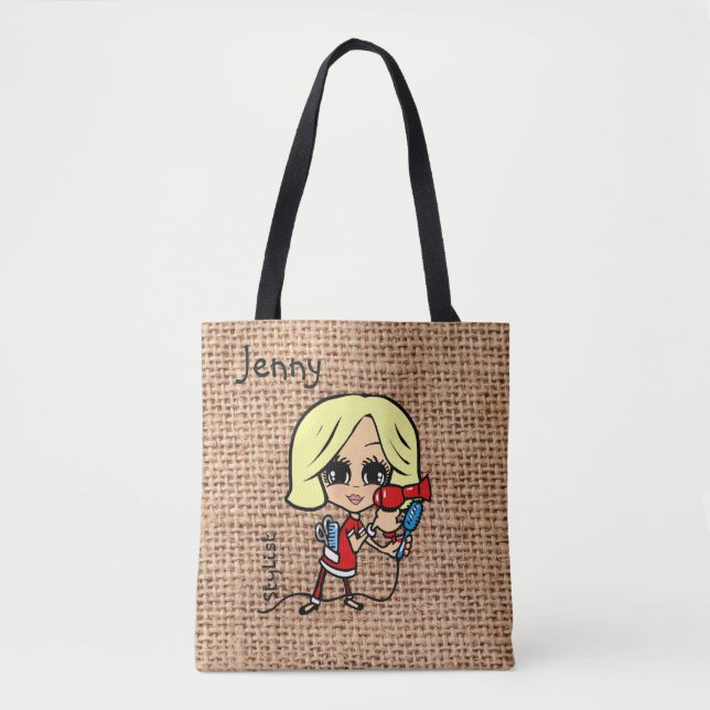 Personalisierte Haare Stylist Bag Karikatur blonde (Vorderseite)