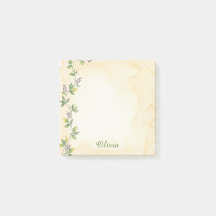 Personalisierte Haftnotizen Cream Botanical Vine Post-it Klebezettel
