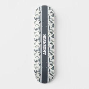 Personalisierte Haifisch-Skateboard Aquarellhaie Skateboard