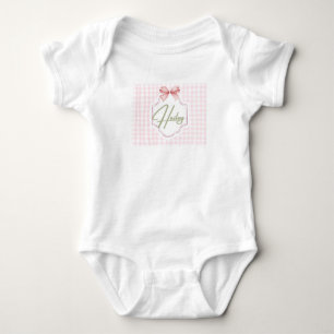 Personalisierte Hailey Baby Girl Nursery Schleife  Strampler