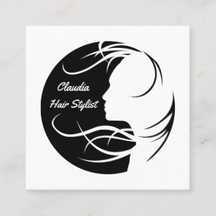 Personalisierte Hair Stylist-Visitenkarte Quadratische Visitenkarte