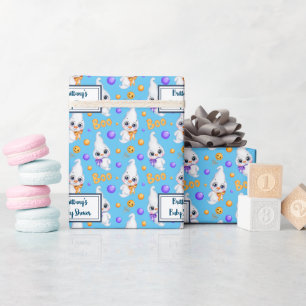 Personalisierte Halloween Baby-Babydusche Geschenkpapier