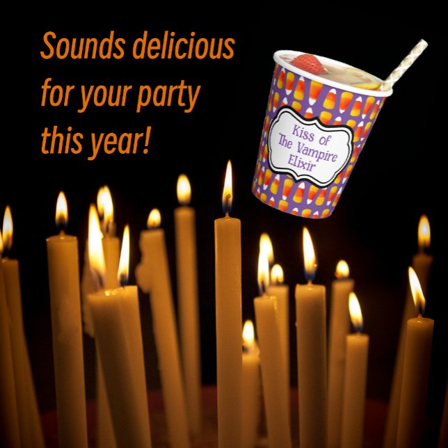 Personalisierte Halloween Crazy Candy Corn Pappbecher (Halloween Fun!)