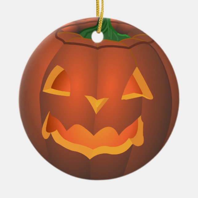 Personalisierte Halloween-Dekoration Keramikornament (Vorne)