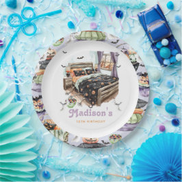 Personalisierte Halloween-Epoche Pappteller