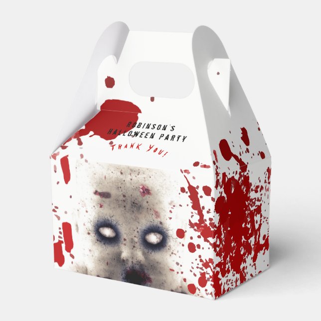 Personalisierte HALLOWEEN GABELKARTE CREEPY DOLL B Geschenkschachtel (Vorderseite)