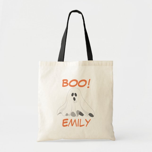 Personalisierte Halloween-Geist-Tasche Tragetasche (Vorne)