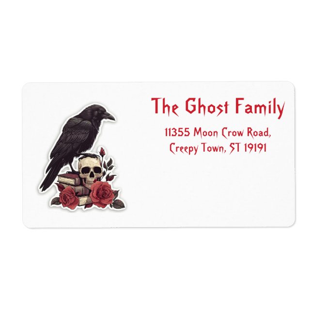 Personalisierte Halloween Ghosts Skull Floral (Vorne)