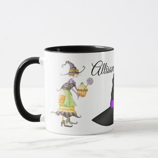 Personalisierte Halloween-Hexe Tasse (Links)
