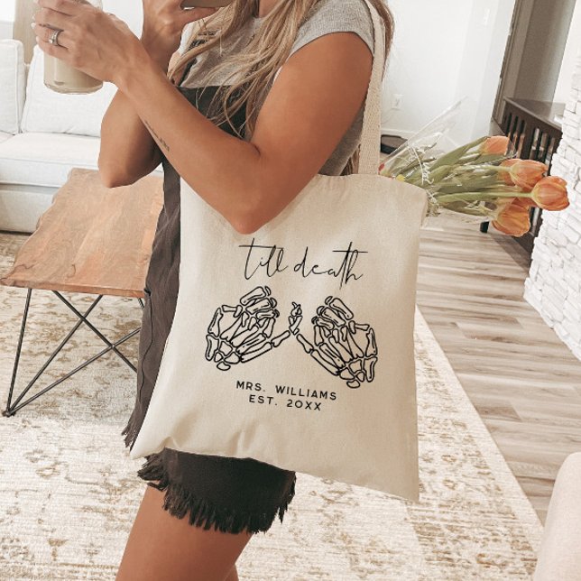 Personalisierte Halloween-Hochzeit bis Tote-Tasche Tragetasche (Von Creator hochgeladen)