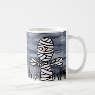 Personalisierte Halloween Horror Creepy Mummy Tass Kaffeetasse