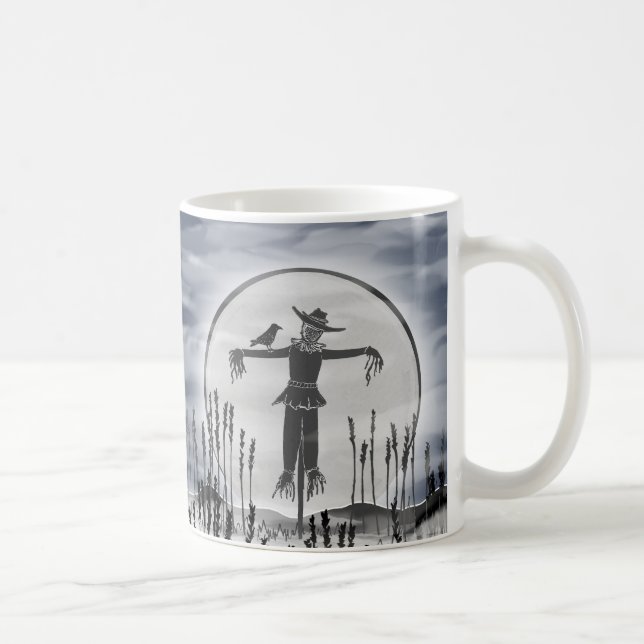 Personalisierte Halloween-Horror-Creepy-Scarecrow- Kaffeetasse (Rechts)
