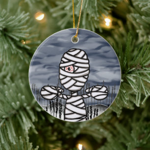 Personalisierte Halloween-Horror-Mummy Keramik Ornament