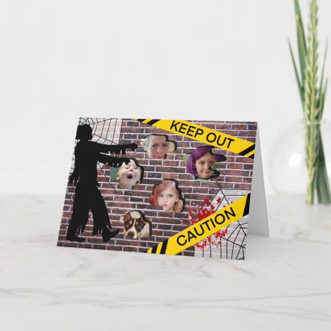 Personalisierte Halloween-Karte mit Fotos aus der  Karte (Vorderseite)