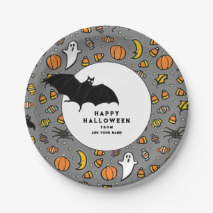 Personalisierte Halloween-Leckerei Pappteller