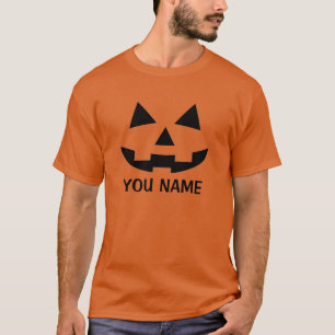 Personalisierte Halloween Pumpkin-Kürbislaterne T-Shirt