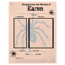Personalisierte Halloween-Rezept-Seite