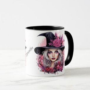 Personalisierte Halloween Schöne Blonde Hexe Tasse