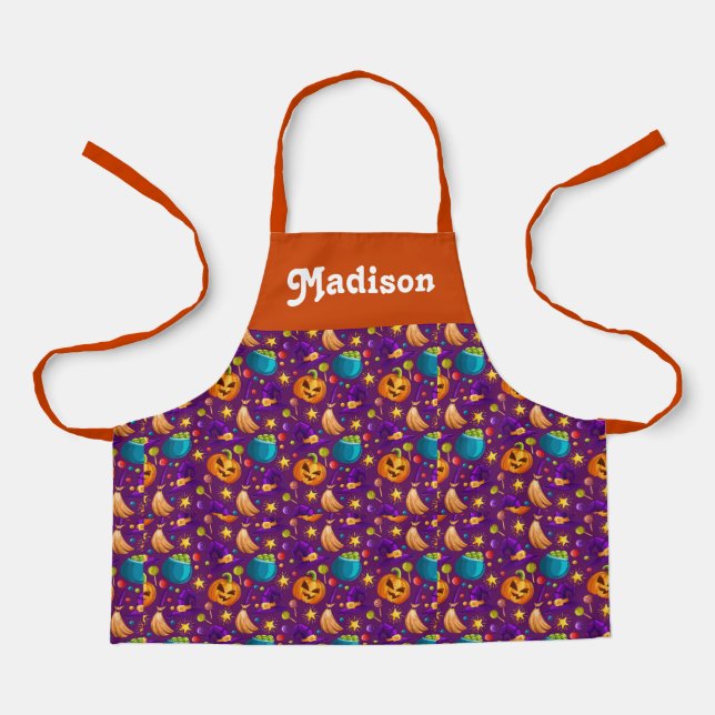 Personalisierte Halloween-Schürze für Kinder Schürze (Vorderseite)