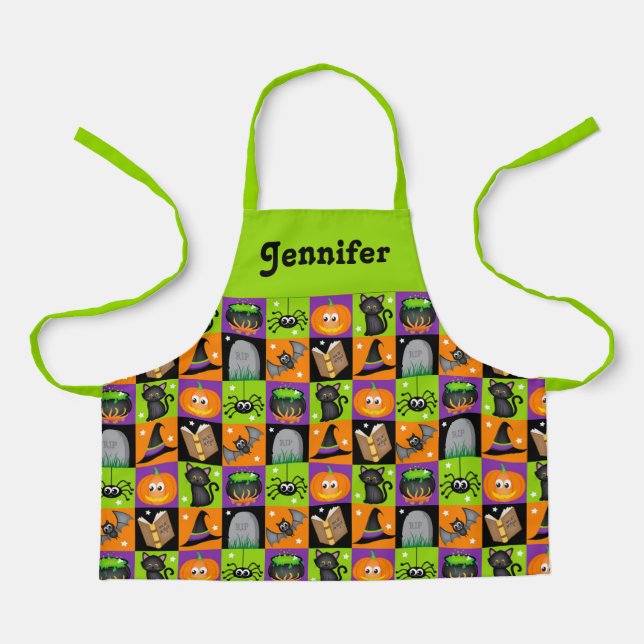 Personalisierte Halloween-Schürze für Kinder Schürze (Vorderseite)