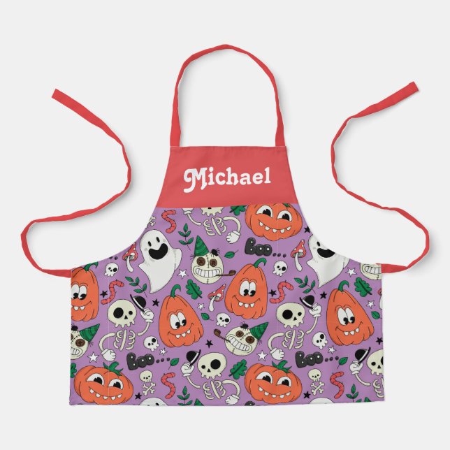 Personalisierte Halloween-Schürze für Kinder Schürze (Vorderseite)
