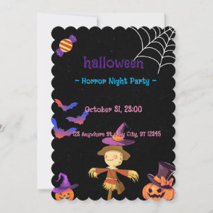 PERSONALISIERTE HALLOWEEN-SPOOKPARTY-EINLADUNG FEIERTAGSKARTE