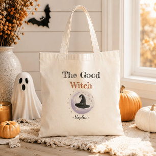 Personalisierte Halloween-Tasche - Die Gute Hexe Tragetasche