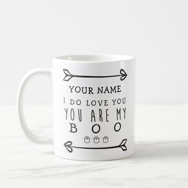 Personalisierte Halloween-Tasse - Boo Kaffeetasse (Links)