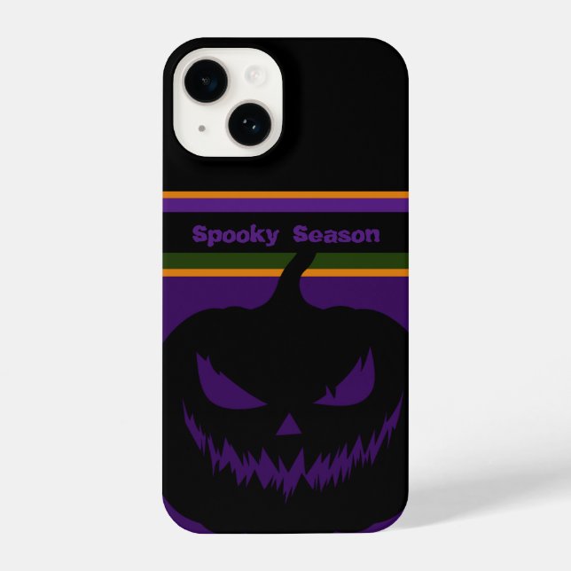 Personalisierte Halloween-Telefonzelle iPhone Hülle (Rückseite)