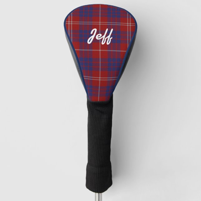 Personalisierte Hamilton Tartan Karierte Treiberab Golf Headcover (Vorderseite)