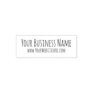 Personalisierte Handelsname-Website-Briefmarke Permastempel