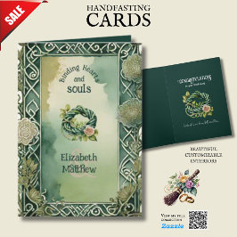 PERSONALISIERTE HANDFASTING IRISH CELTIC WISSEN KARTE