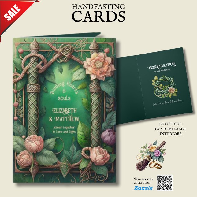 PERSONALISIERTE HANDFASTING IRISH CELTIC WISSEN KARTE (Von Creator hochgeladen)