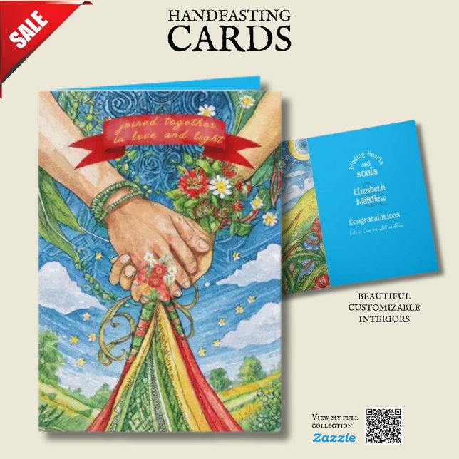 PERSONALISIERTE HANDFASTKARTE PAGAN CELTIC DROID KARTE (Von Creator hochgeladen)