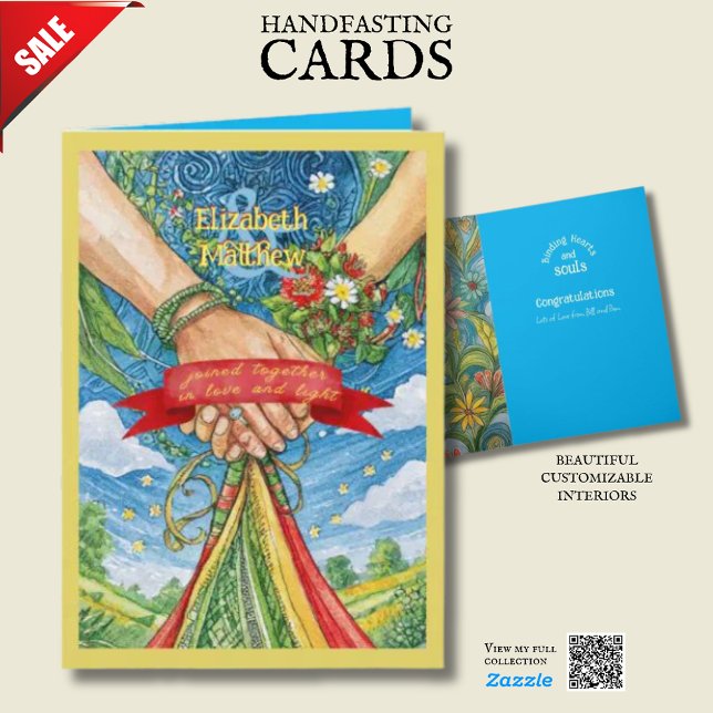 PERSONALISIERTE HANDFASTKARTE PAGAN CELTIC DROID KARTE (Von Creator hochgeladen)