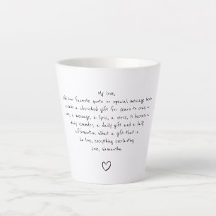 Personalisierte handgeschriebene Kaffeetasse Tee Milchtasse